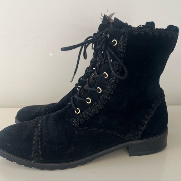 Jack Rogers Size 8 Suede Gemma Lace Up Booties - Picture 6 of 8